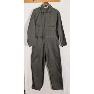 Dickies Men Work Utility Jumpsuit Coveralls Olive Green Size 46 Medium